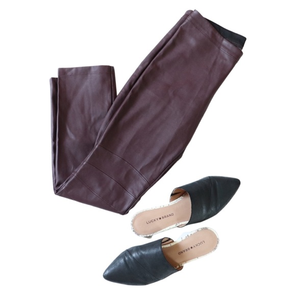 🖤David Lerner Faux leather straight leg pants🖤 - Picture 1 of 7